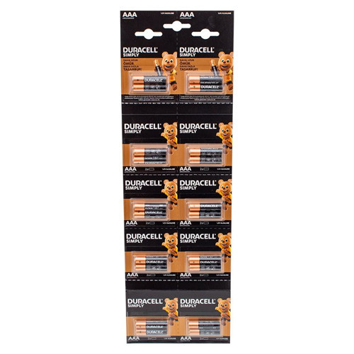 1.5V İnce AAA 20'li Alkalin Pil LR03/MN20