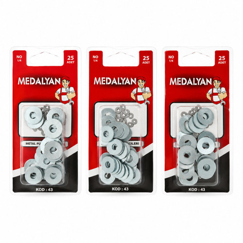 500 ADET 1/4 METAL PUL 12X25PCS (5680)