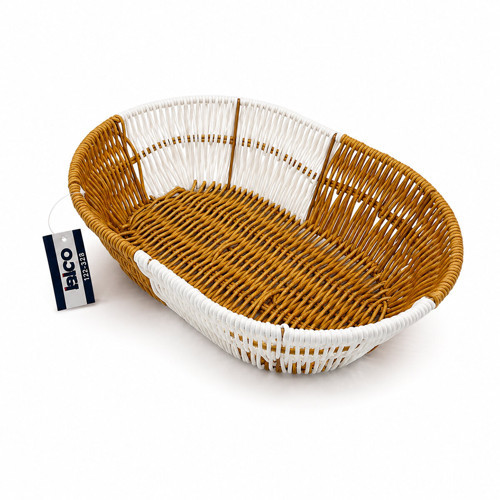 OVAL HASIR K.RENGİ - BEYAZ EKMEK SEPETİ 28X20CM (5680)