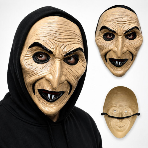 Sivri Burunlu Korkunç Yaşlı Kadın Plastik Maske (5680)