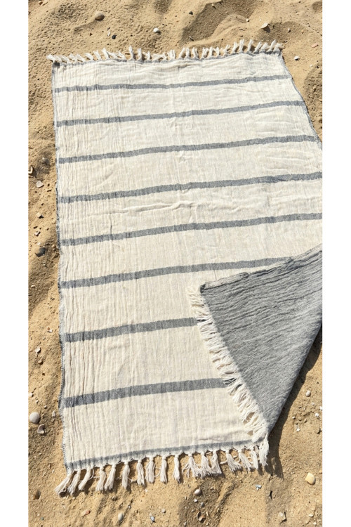 %100 Pamuk 4 Katlı Müslin Kumaş Plaj Havlusu / Peştemal / Banyo / Hamam Havlusu 90 X 190 Cm