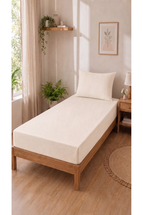 Tek Kişilik Lastikli Çarşaf Takımı 1 Lastikli Çarşaf (100 X 200) 1 Yastık Kılıfı (50 X 70)