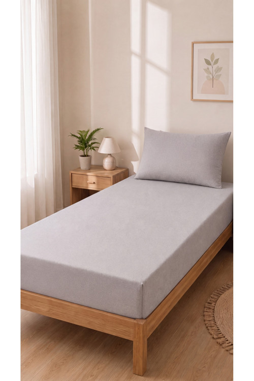Tek Kişilik Lastikli Çarşaf Takımı 1 Lastikli Çarşaf (100 X 200) 1 Yastık Kılıfı (50 X 70)