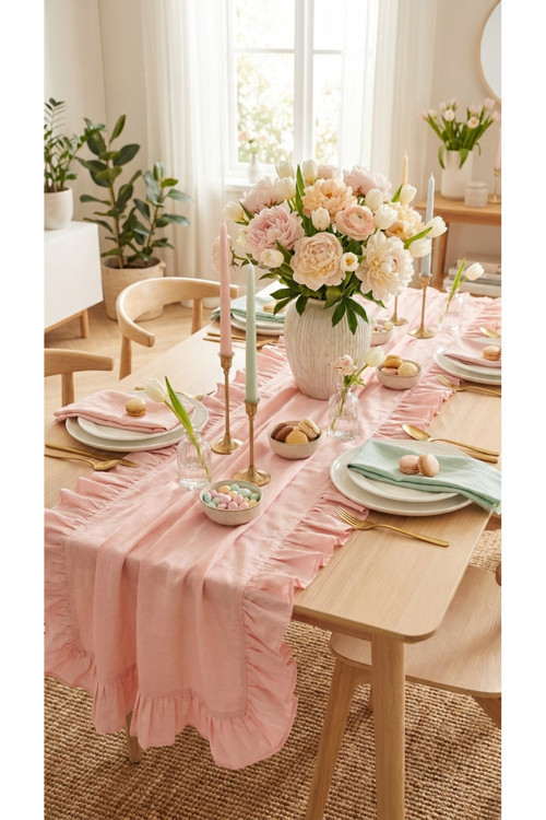 Fırfırlı Ranforce Kumaş (40 X 130) Runner