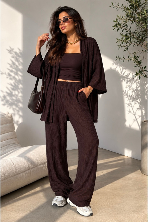 Bürümcük Dokulu Kimono Takım