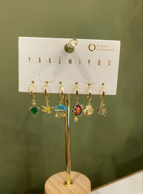 Yakemiyou Deniz Canlıları Altılı Küpe