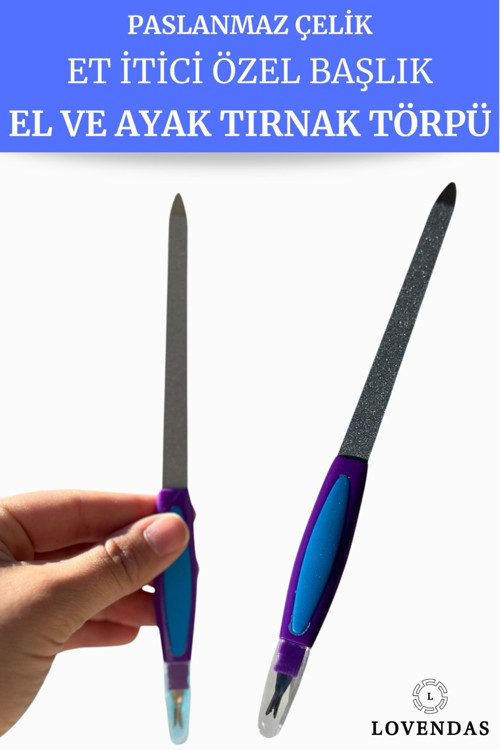 El Ve Ayak Tırnak Törpüsü Paslanmaz Mikron Çelik - Et İtici Özel Başlık