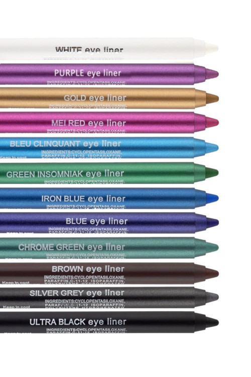 12 Renkli Neon Eyeliner Yağlı Göz Kalemi Seti