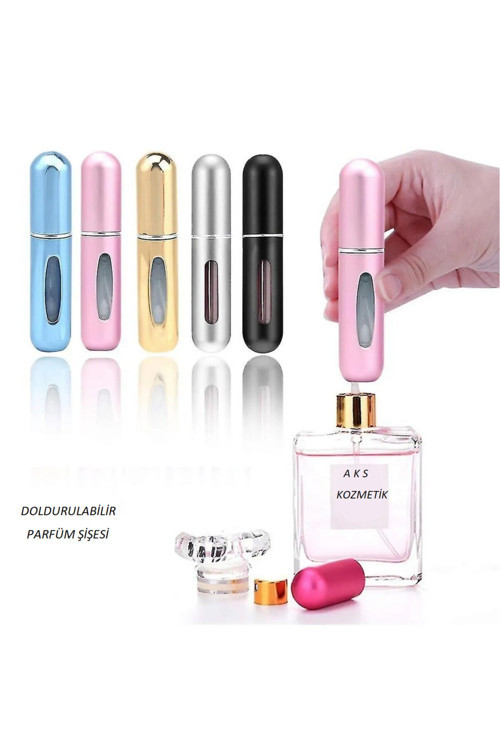 Parfüm Şişesinden Çanta Içi Mini Doldurulabilir Seyahat Cep Yedek Parfüm Şişesi 5 Ml