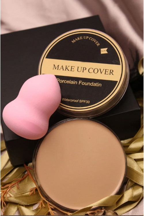Make Up Cover Porselen Fondöten Kapatıcı 209 + Armut Makyaj Süngeri