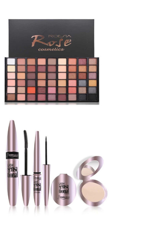 54'Lü Göz Farı Palet Mt I Makeuptime Rimel Eyeliner Pudra Seti
