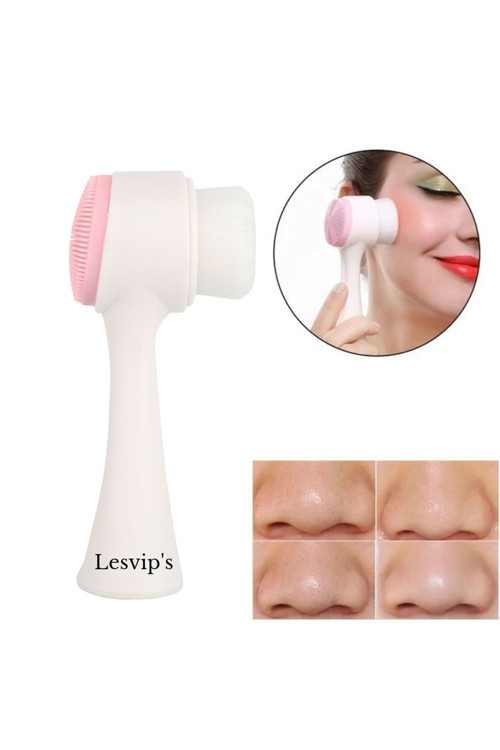 Çift Taraflı Yüz Vücut Temizleyici,Siyah Nokta Gözenek Temizleyici Peeling Fırçası