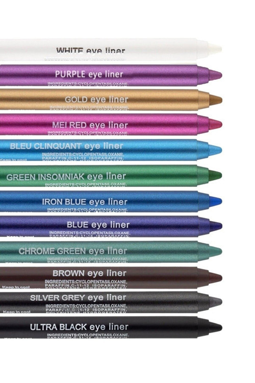 12 Renk Neon Ultra Yağlı Jel Göz Kalemi