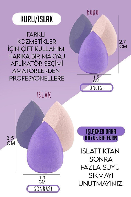 Kalpli 3'Lü Standlı Sünger