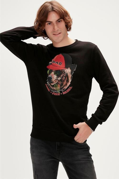 Rebel Crewneck Erkek Sweatshirt
