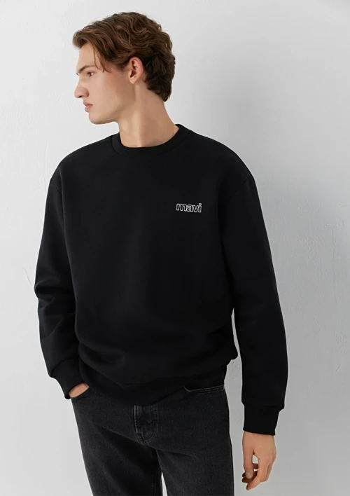 Mavi M0S10379-900 Mavi Logo Baskılı Sweatshirt Erkek Sweatshirt
