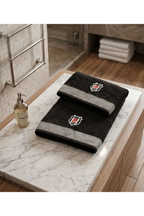 YENİ SEZON LİSANSLI BEŞİKTAŞ BUKLE 2'Lİ BANYO-YÜZ HAVLU SET