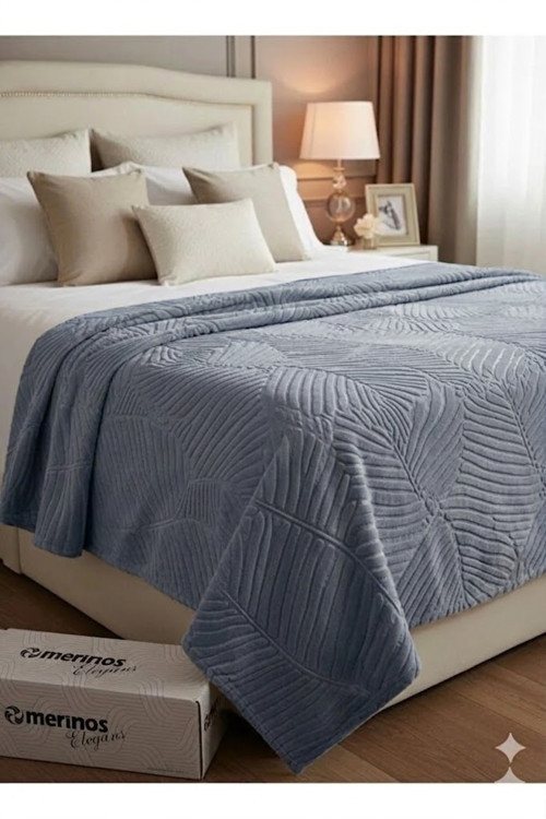ELEGANS EMBOS ÇİFT KİŞİLİK GRİ BATTANİYE