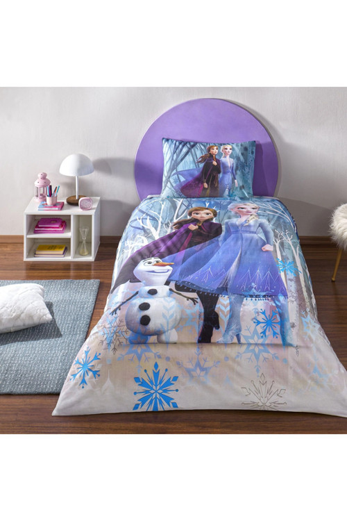 LİSANSLI DİSNEY FROZEN WINTER (120 X 200 LASTİKLİ ÇARŞALI) NEVRESİM TAKIMI