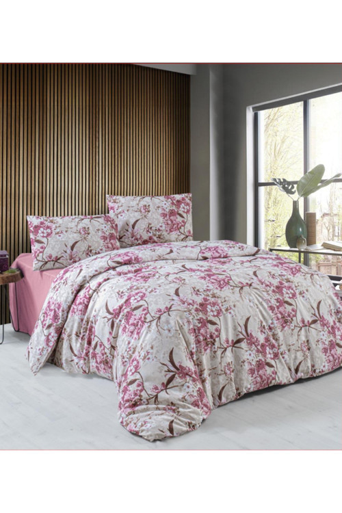 Terry Cotton Samira Pembe Çift Kişilik Nevresim Takımı