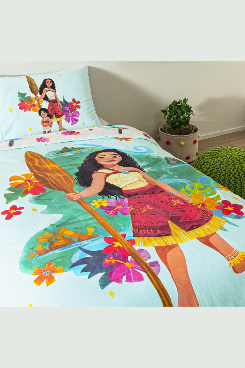 Lisanslı Disney Moana Tek Kişilik Pamuklu Nevresim Takımı
