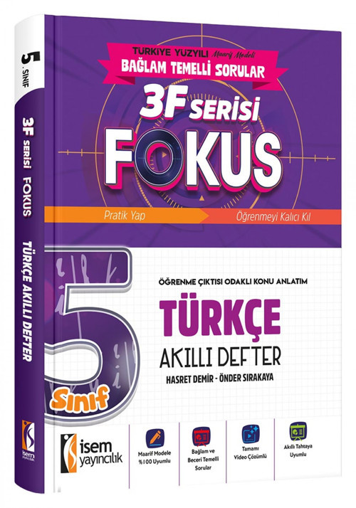 İsem 5. Sınıf Fokus Türkçe Akıllı Defter İsem Yayıncılık
