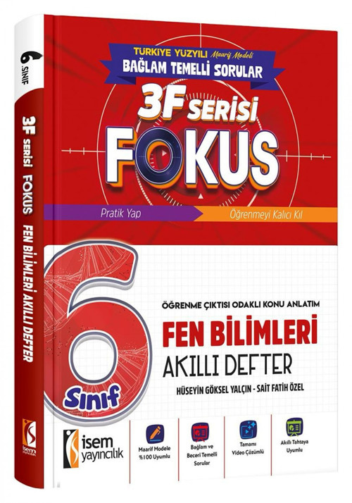 İsem 6. Sınıf Fokus Fen Bilimleri Akıllı Defter İsem Yayıncılık