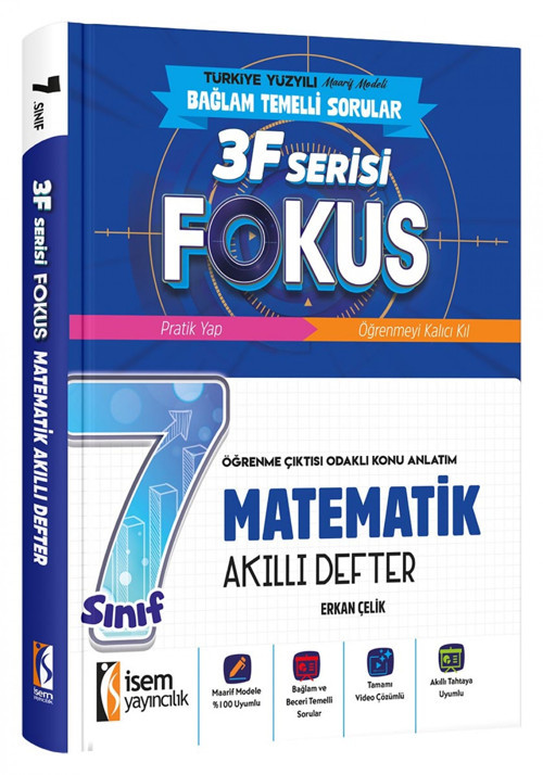 İsem 7. Sınıf Fokus Matematik Akıllı Defter İsem Yayıncılık