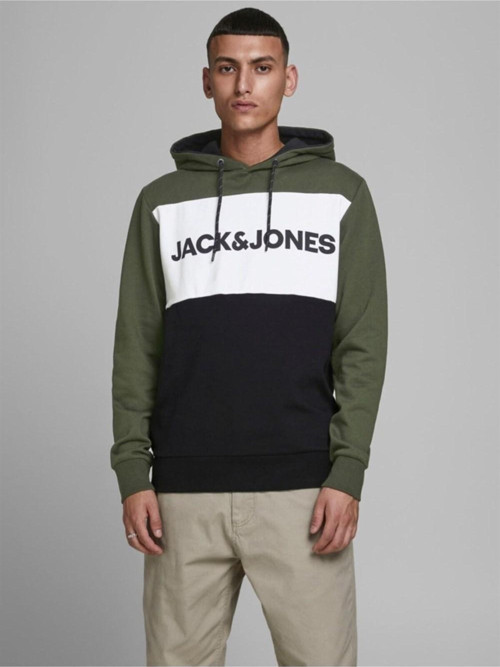 Erkek Sweatshirt Logo Blocking Sweat Hood Sts