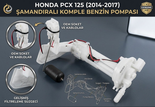 Honda PCX 125 Benzin Pompası Şamandıralı Komple 2014-17 Supermto