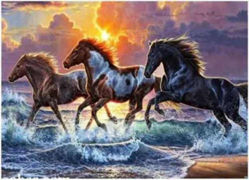 Anatolian 1000 Parça Puzzle Sahilde Koşan Atlar 1126