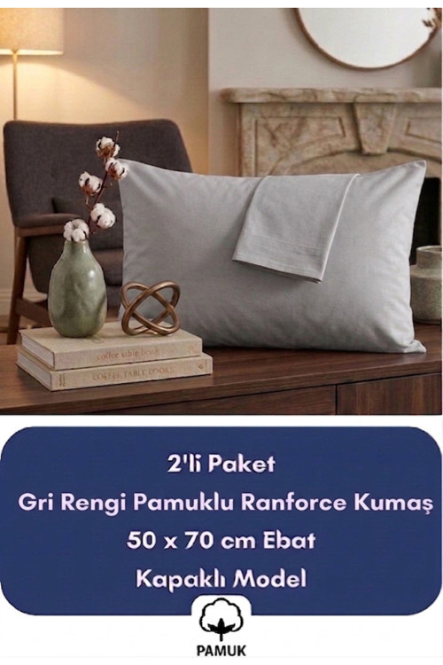Yastık Kılıfı %Pamuk Kapaklı