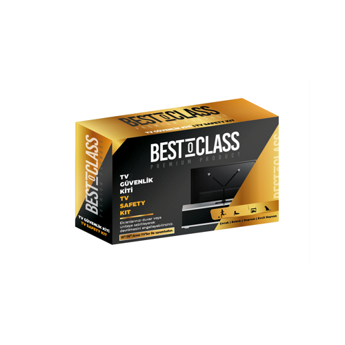 Premium Product Tv Güvenlik Kiti - 15" - 75" Tv'ler için uyumlu - Bebek, Deprem, Pets Güvenlik Kemeri