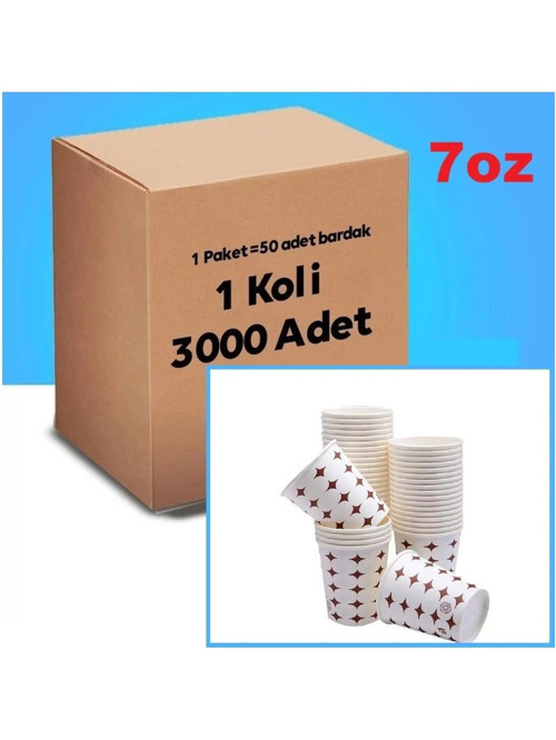 7 Oz Karton Bardak - 3000 Adet