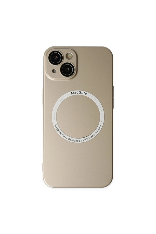 Apple İphone 14 Plus Kılıf Jack Magneticsafe Lens Silikon - Gold