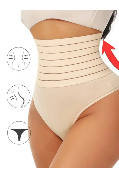Flerna Model Yüksek Sıkılaştırıcı Ve Toparlayıcı String Külot Korse Ten Renk02