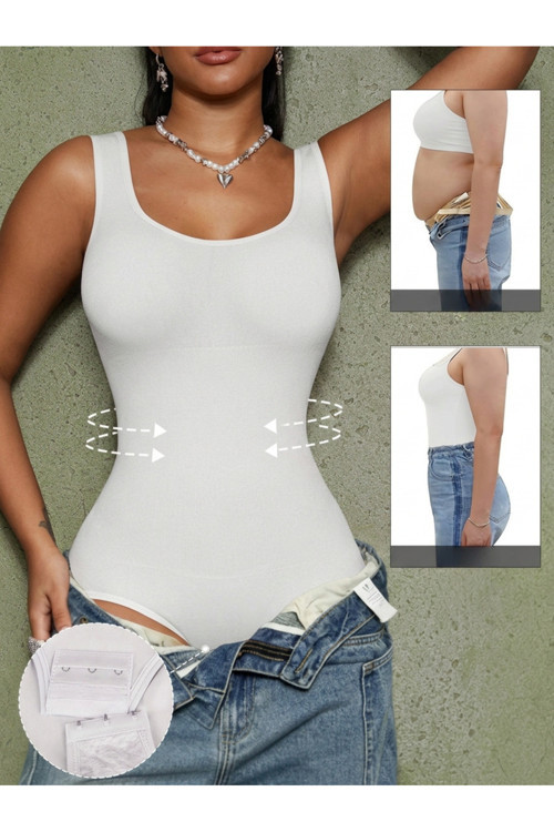 Morcia Model Kalın Askılı Seamless Toparlayıcı Ve Sıkılaştırıcı Çıtçıtlı Zıbın Korse Beyaz Renk