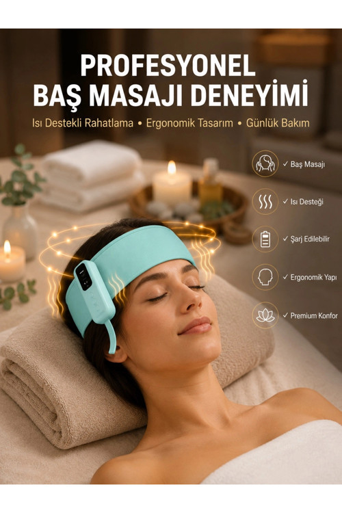 Isıtmalı Baş Masaj Aleti Rahatlatıcı ve Stres Giderici Tasarım Yeni Nesil