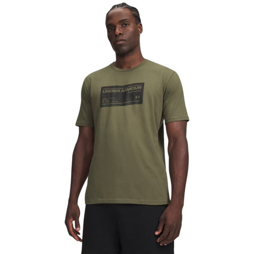 UA M Box Wm Label SS Yeşil Erkek Tshirt