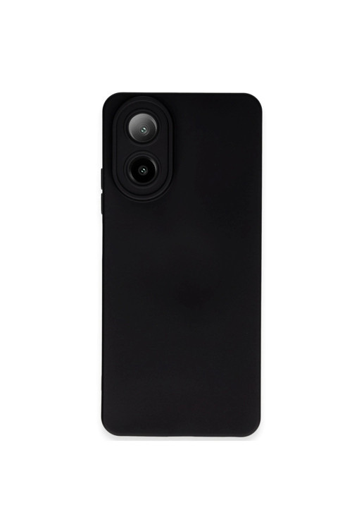 Oppo A38 Kılıf Nano İçi Kadife Silikon - Siyah