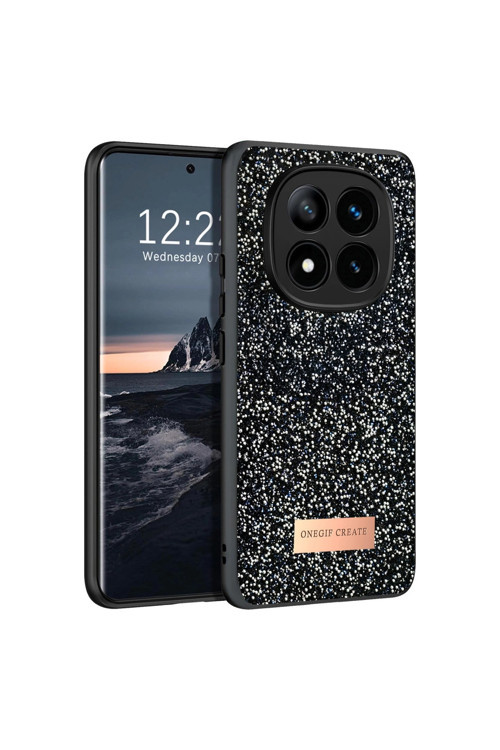Onegif Xiaomi Redmi Note 14 Pro 4g Bright Simli Kapak - Siyah