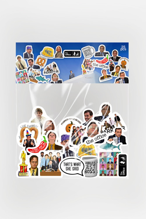 The Office Dizisi Sticker Paketi 25 Parça Kaliteli Su Geçirmez Laptop Telefon Termos Etiket Seti