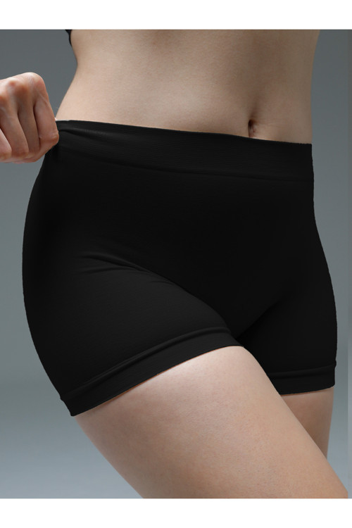 Moncorno Model İnceltici Boxer Popo Şekillendirici İz Yapmayan Seamless Külot Siyah Renk