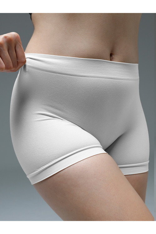 Moncorno Model İnceltici Boxer Popo Şekillendirici İz Yapmayan Seamless Külot Beyaz Renk