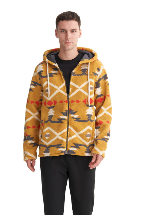 CAZ 50940 Kapş.YK. Sweat Hırka Turuncu Erkek Sweatshirt