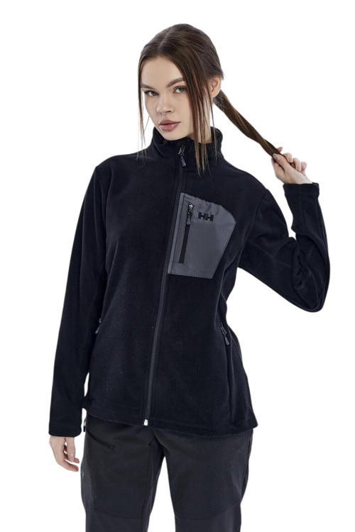 W Block Full Zip Polar Mont Siyah Kadın Polar
