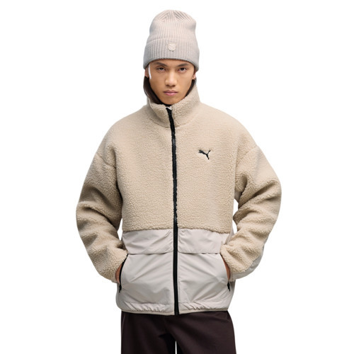 Hybrid Sherpa Jacket M Bej Erkek Polar