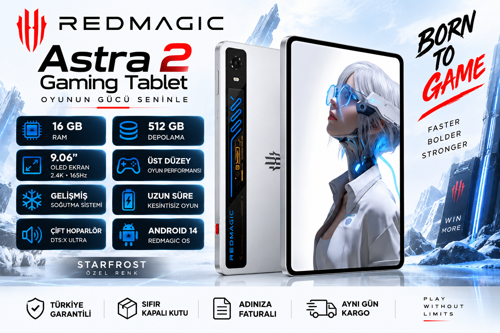 REDMAGIC Astra 2 Gaming Tablet 16GB + 512GB (REDMAGİC TÜRKİYE GARANTİLİ)
