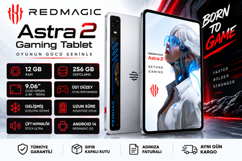 REDMAGIC Astra 2 Gaming Tablet 12GB + 256GB (REDMAGİC TÜRKİYE GARANTİLİ)