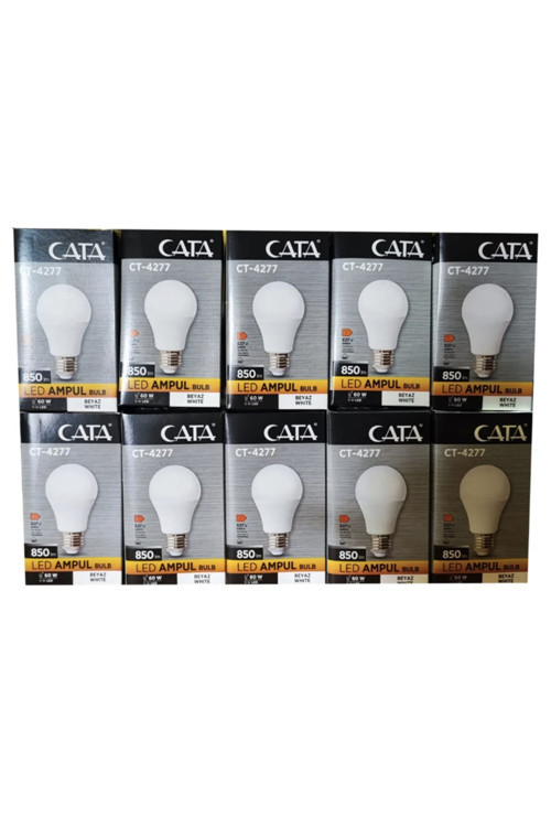 9W LED AMPUL BEYAZ 850 LÜMEN E27 DUY 10 LU PAKET (6400 K)